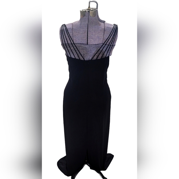 CRIMSON by Lawrence Kurtz | Sleeveless Maxi Dress /w Slit | Size: 18 - Picture 2 of 5